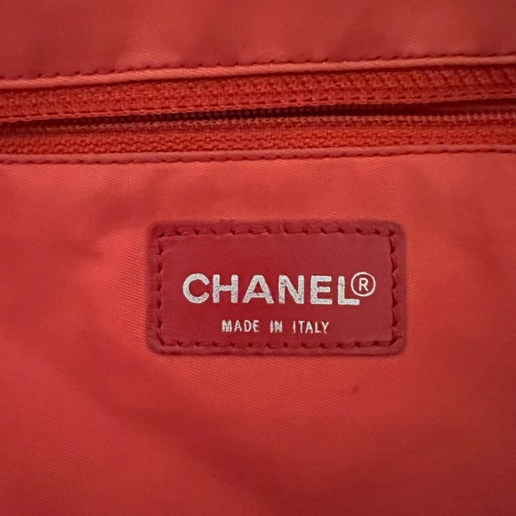 Chanel Red New Travel Line Nylon Tote - Picture 12 of 13